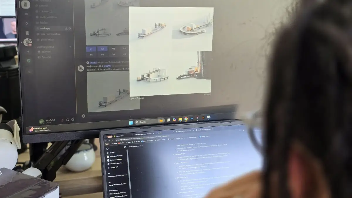 Designer working on Midjourney and ChatGpt